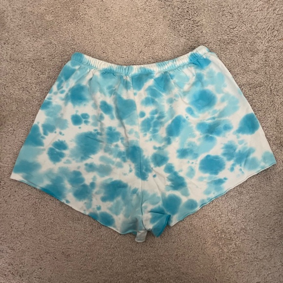 Blue Tie-Dye Women's Shorts - Picture 2 of 3